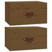 Tables de chevet murales 2 pcs Marron miel 40x29,5x22 cm - Photo n°2