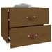 Tables de chevet murales 2 pcs Marron miel 50x36x40 cm - Photo n°4