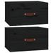 Tables de chevet murales 2 pcs Noir 40x29,5x22 cm - Photo n°2