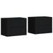 Tables de chevet murales 2 pcs noir 45x30x35 cm - Photo n°2