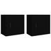 Tables de chevet murales 2 pcs Noir 50x30x47 cm - Photo n°2