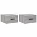 Tables de chevet murales 2 pcs sonoma gris 35x35x20 cm - Photo n°1