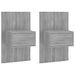 Tables de chevet murales 2 pcs Sonoma gris - Photo n°2