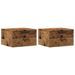 Tables de chevet murales 2 pcs vieux bois 34x30x20 cm - Photo n°2