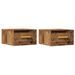 Tables de chevet murales 2 pcs vieux bois 35x35x20 cm - Photo n°2