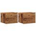 Tables de chevet murales 2 pcs vieux bois 40x32x30 cm - Photo n°2