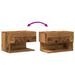 Tables de chevet murales 2 pcs vieux bois - Photo n°9