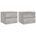Tables de chevet murales avec lumières LED 2 pcs sonoma gris - Photo n°1