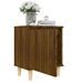 Tables de chevet pieds en bois 2 pcs Chêne marron 40x30x50 cm - Photo n°4