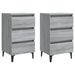 Tables de chevet pieds en métal 2 pcs Sonoma gris 40x35x69 cm - Photo n°1