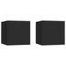 Tables de chevet suspendu 2 pcs Noir 30,5x30x30 cm - Photo n°1
