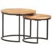 Tables gigognes 2 pcs Bois d'acacia massif 2 - Photo n°1