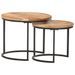 Tables gigognes 2 pcs Bois d'acacia massif 2 - Photo n°6