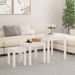 Tables gigognes 3 pcs Blanc Bois de pin massif - Photo n°1