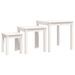 Tables gigognes 3 pcs Blanc Bois de pin massif - Photo n°2