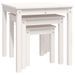 Tables gigognes 3 pcs Blanc Bois de pin massif - Photo n°7