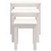 Tables gigognes 3 pcs Blanc Bois de pin massif - Photo n°8