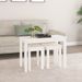 Tables gigognes 3 pcs Blanc Bois de pin massif - Photo n°3