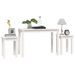 Tables gigognes 3 pcs Blanc Bois de pin massif - Photo n°4