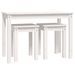 Tables gigognes 3 pcs Blanc Bois de pin massif - Photo n°6