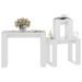 Tables gigognes 3 pcs Blanc brillant 2 - Photo n°1
