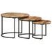 Tables gigognes 3 pcs Bois de manguier brut - Photo n°1