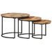 Tables gigognes 3 pcs Bois de manguier brut - Photo n°9