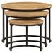 Tables gigognes 3 pcs bois de manguier massif brut - Photo n°4