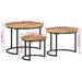 Tables gigognes 3 pcs bois de manguier massif brut - Photo n°7