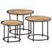 Tables gigognes 3 pcs bois de manguier massif brut - Photo n°2