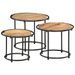 Tables gigognes 3 pcs bois de manguier massif brut - Photo n°3