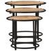 Tables gigognes 3 pcs bois de manguier massif brut - Photo n°5