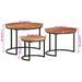 Tables gigognes 3 pcs bois massif d'acacia - Photo n°7