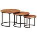 Tables gigognes 3 pcs bois massif d'acacia - Photo n°8