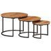 Tables gigognes 3 pcs bois massif d'acacia - Photo n°9