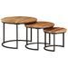 Tables gigognes 3 pcs bois massif d'acacia - Photo n°10