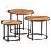 Tables gigognes 3 pcs bois massif d'acacia - Photo n°2