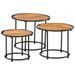 Tables gigognes 3 pcs bois massif d'acacia - Photo n°3