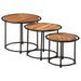 Tables gigognes 3 pcs bois massif d'acacia - Photo n°4