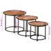 Tables gigognes 3 pcs bois massif d'acacia - Photo n°10