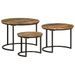 Tables gigognes 3 pcs bois massif de récupération - Photo n°2