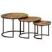 Tables gigognes 3 pcs bois massif de récupération - Photo n°9