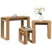 Tables gigognes 3 pcs chêne artisanal bois d'ingénierie - Photo n°1