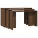 Tables gigognes 3 pcs chêne marron bois d'ingénierie - Photo n°2