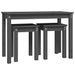 Tables gigognes 3 pcs Gris Bois de pin massif - Photo n°6