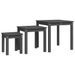 Tables gigognes 3 pcs Gris Bois de pin massif - Photo n°1