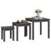 Tables gigognes 3 pcs Gris Bois de pin massif - Photo n°4