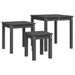 Tables gigognes 3 pcs Gris Bois de pin massif - Photo n°6