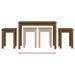 Tables gigognes 3 pcs Marron miel Bois de pin massif - Photo n°8