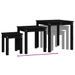 Tables gigognes 3 pcs Noir Bois de pin massif - Photo n°9